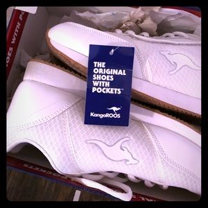 Kangaroos white sneakers